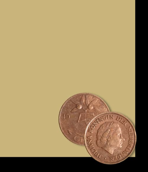 A handful of foreign coins